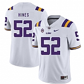 LSU Tigers 52 Chasen Hines White Nike College Football Jersey Dzhi,baseball caps,new era cap wholesale,wholesale hats